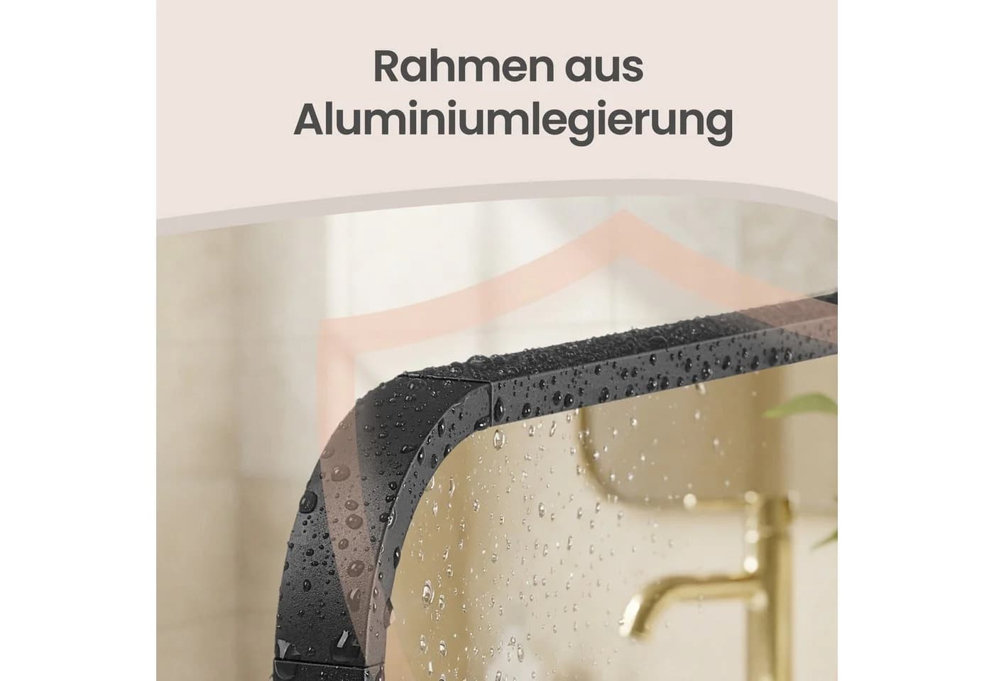 SONGMICS Wandspiegel Aluminiumrahmen Schwarz - Bild 5