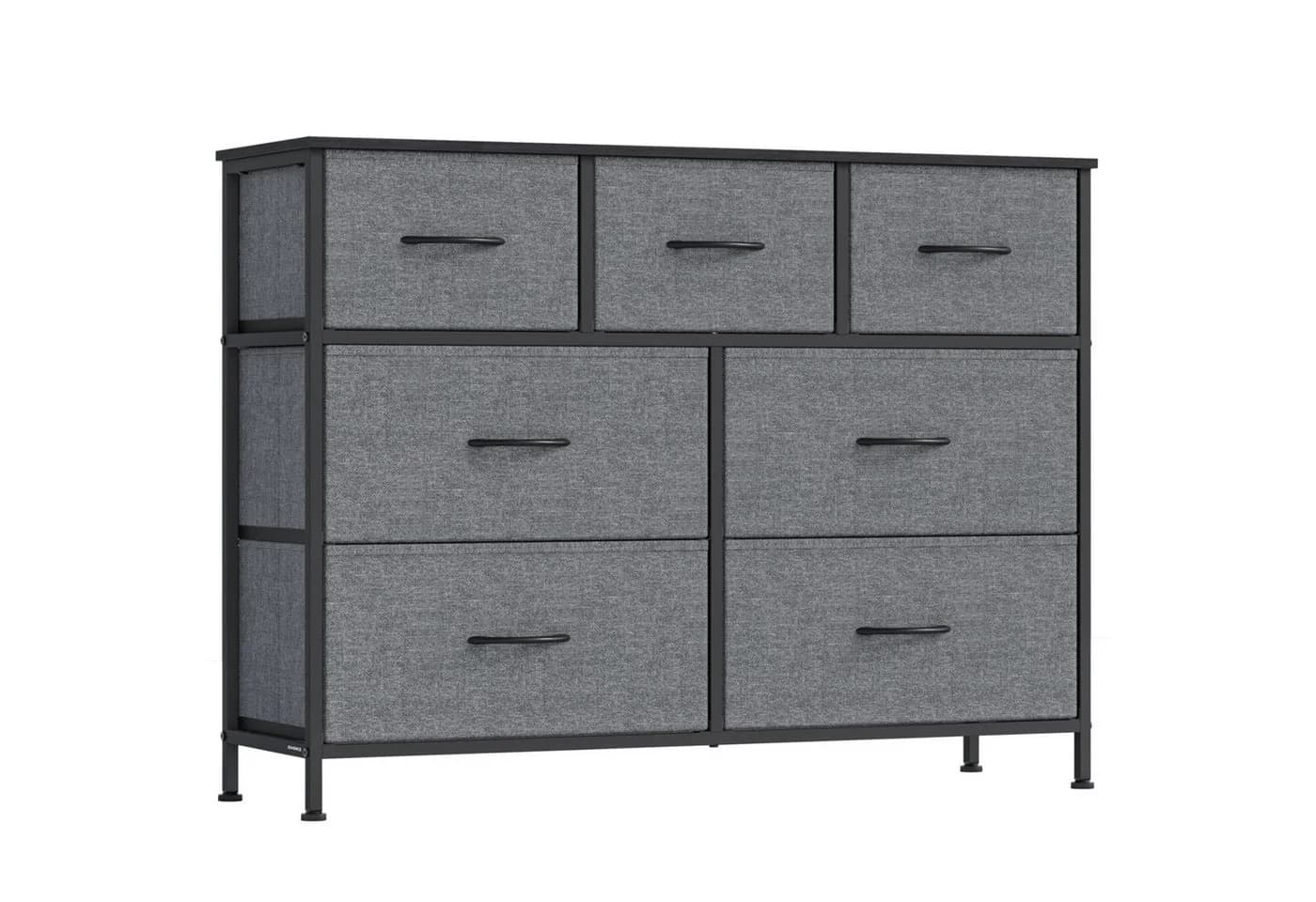SONGMICS Kommode Schrank Aufbewahrung Stahl MDF Vliesstoff - Bild 2