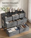 SONGMICS Kommode Schrank Aufbewahrung Stahl MDF Vliesstoff Bild 3