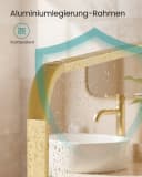 SONGMICS Wandspiegel Rechteckig Aluminiumrahmen Gold Bild 5