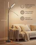 VASAGLE Stehlampe mit Schwanenhals, höhenverstellbar, Stahl & Zement Bild 1