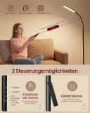 VASAGLE Stehlampe mit Schwanenhals, höhenverstellbar, Stahl & Zement Bild 5