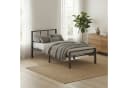 VASAGLE Metallbett Einzelbett mit Kopfteil und Lattenrost Bild 1