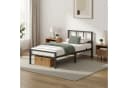 VASAGLE Metallbett Einzelbett mit Kopfteil und Lattenrost Bild 2