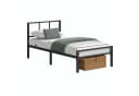 VASAGLE Metallbett Einzelbett mit Kopfteil und Lattenrost Bild 3