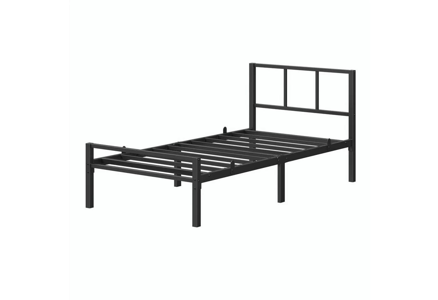 VASAGLE Metallbett Einzelbett mit Kopfteil und Lattenrost - Bild 4