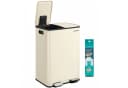 SONGMICS Mülleimer Mülltrennsystem 2x30L Softclose Cremefarben Bild 2