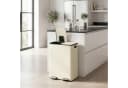 SONGMICS Mülleimer Mülltrennsystem 2x30L Softclose Cremefarben Bild 3