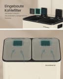 SONGMICS Mülleimer Mülltrennsystem 2x30L Softclose Cremefarben Bild 5