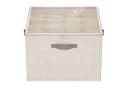 SONGMICS Schuhbox Stapelbar Beige Transparent 2er Set Bild 4