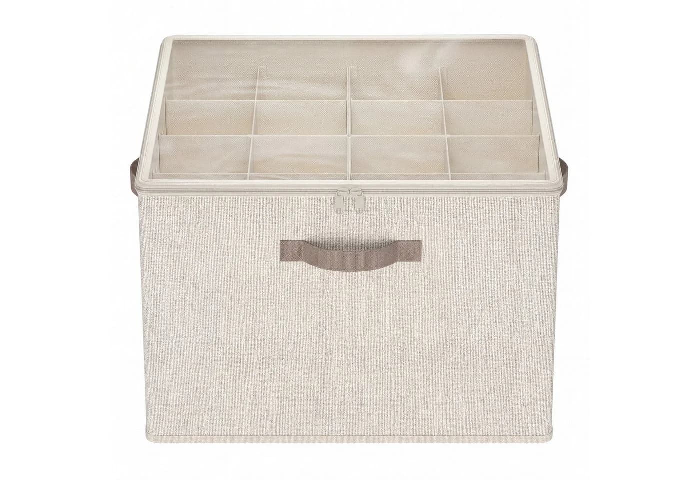 SONGMICS Schuhbox Stapelbar Beige Transparent 2er Set - Bild 4