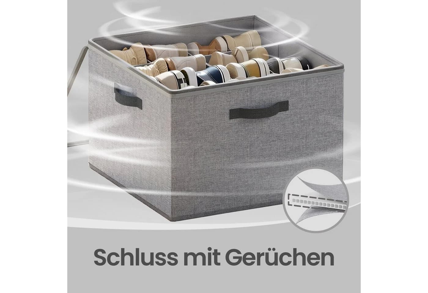 SONGMICS Schuhbox Grau Stapelbar Transparent 2er Set - Bild 5