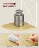 VASAGLE Eckregal Bücherregal 5 Ebenen Zickzack-Design Natureichenfarben-Mattweiß Bild 5
