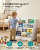 SONGMICS Spielzeugregal Montessori 4 Ebenen Weiß Bild 3