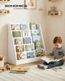 SONGMICS Kinderregal 5 Ebenen Weiß Montessori Bücherregal Bild 1
