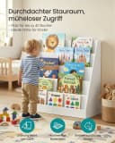 SONGMICS Kinderregal 5 Ebenen Weiß Montessori Bücherregal Bild 3