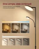 VASAGLE LED-Stehlampe Mattschwarz mit Timer und Fernbedienung Bild 5