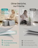 SONGMICS Aufbewahrungsbox 3er Set mit Deckel und Griffen Hellgrau Bild 5