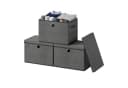 SONGMICS Aufbewahrungsbox 3er Set mit Deckel und Griffen Grau Bild 2