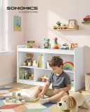 SONGMICS Kinderregal 5 Fächer Weiß Holzspanplatte Bild 1