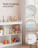 SONGMICS Kinderregal 5 Fächer Weiß Holzspanplatte Bild 4