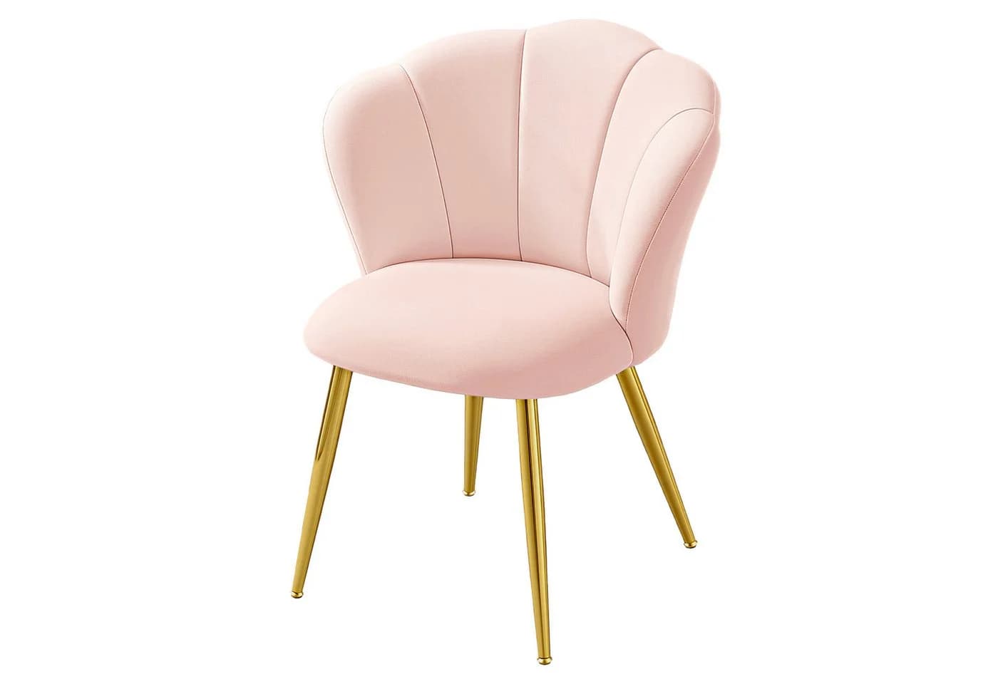 VASAGLE Esszimmerstuhl Rosa Samt Blütenförmige Rückenlehne - Bild 2