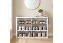 VASAGLE Schuhbank Sitzbank Weiß 6 Fächer Stauraum Bild 3