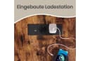VASAGLE L-förmiger Eckschreibtisch Braun mit Steckdosen, Schubladen & USB Bild 4