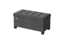 SONGMICS Sitzhocker Sitzbank mit Stauraum Grau Leinenoptik Bild 2