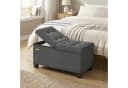 SONGMICS Sitzhocker Sitzbank mit Stauraum Grau Leinenoptik Bild 4