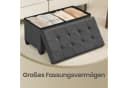 SONGMICS Sitzhocker Sitzbank mit Stauraum Grau Leinenoptik Bild 5
