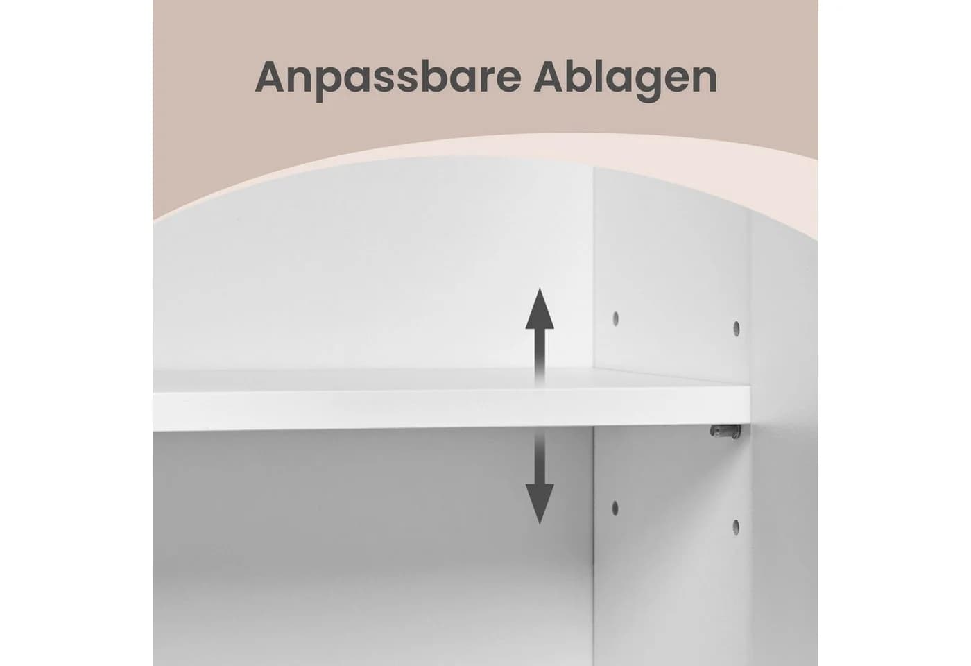 VASAGLE Spiegelschrank mit LED, Steckdosen und drehbarer Funktion - Bild 4