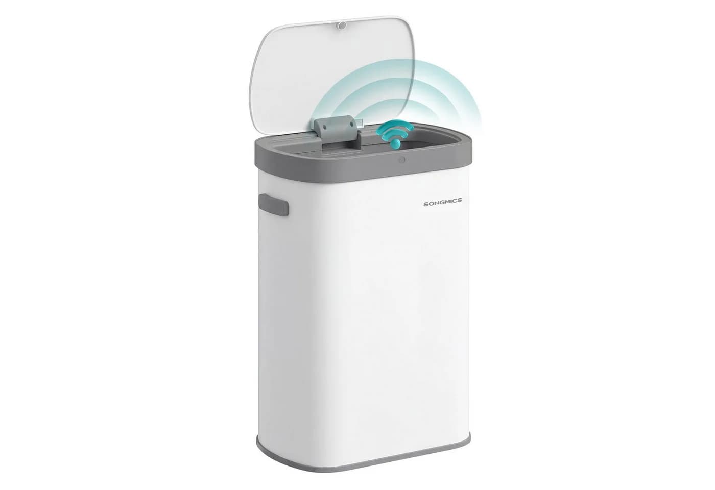 SONGMICS Sensor-Mülleimer 50L Edelstahl Softclose Deckel - Bild 2