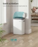 SONGMICS Sensor-Mülleimer 50L Edelstahl Softclose Deckel Bild 4