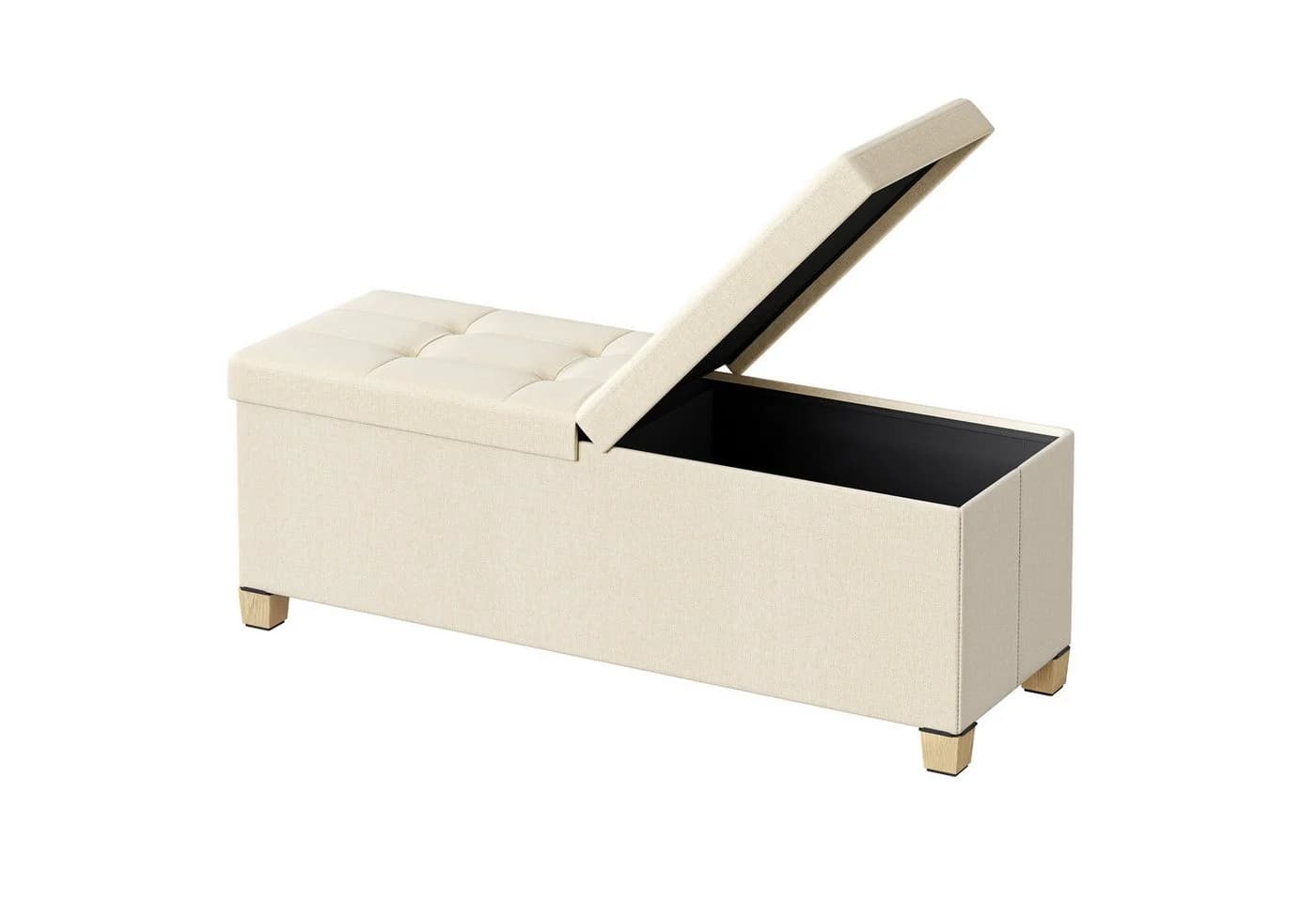SONGMICS Sitzhocker Sitzbank mit Stauraum Hellbeige - Bild 2