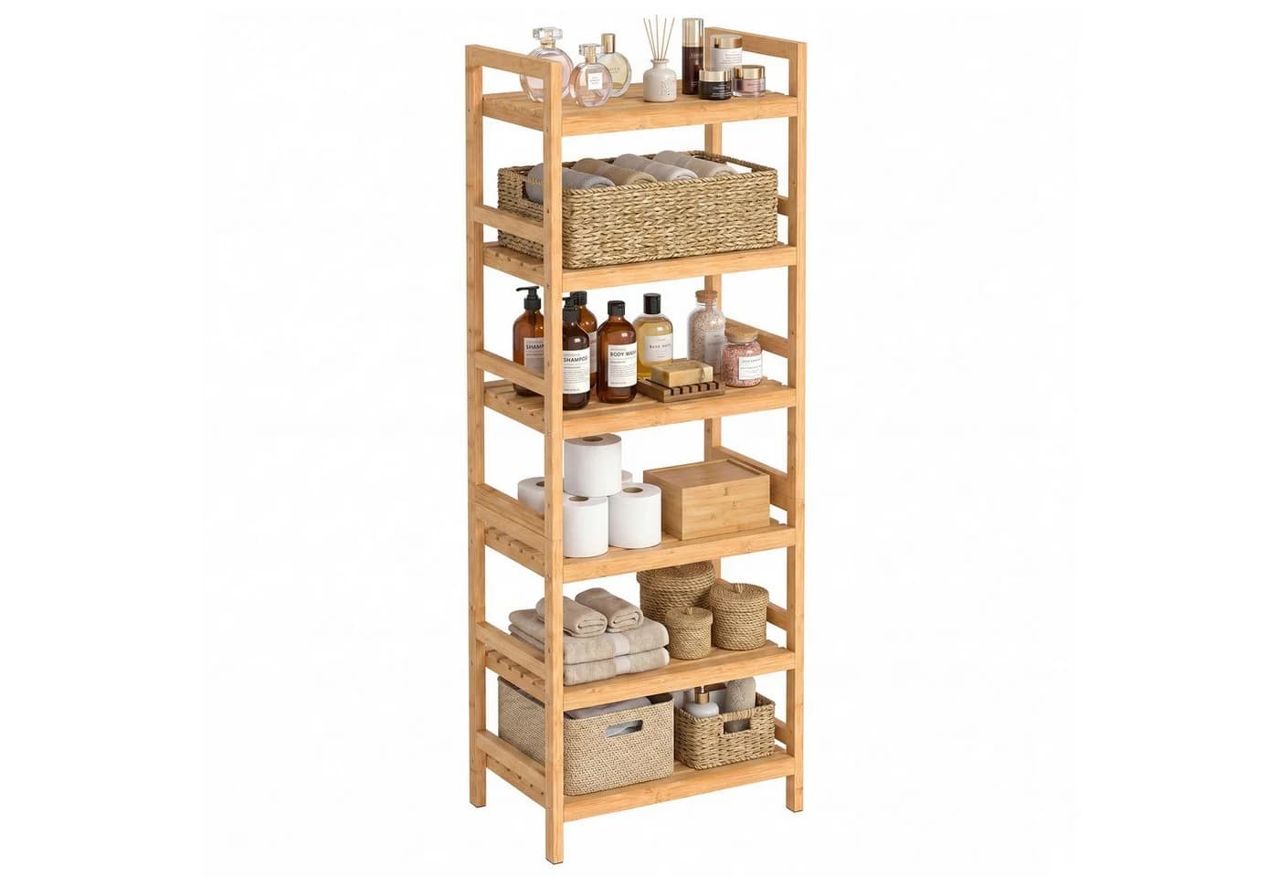 SONGMICS Bambusregal Standregal Naturfarben - Bild 2