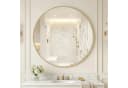 SONGMICS Wandspiegel rund in Gold mit Metallrahmen Bild 3