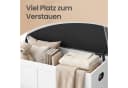 VASAGLE Sitzbank Truhe mit Deckel Weiß-Grau Bild 5