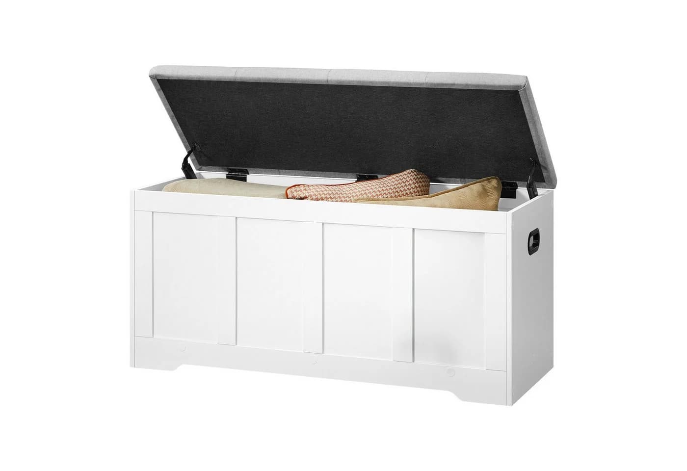 VASAGLE Schuhbank Truhe Weiß-Grau Landhausstil - Bild 2