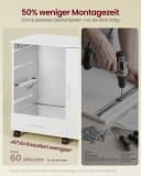 VASAGLE Aktenschrank Rollcontainer Weiß mit 5 Schubladen Bild 3
