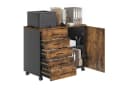 VASAGLE Aktenschrank Rollcontainer 5 Schubladen Braun Bild 2