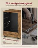 VASAGLE Aktenschrank Rollcontainer 5 Schubladen Braun Bild 3