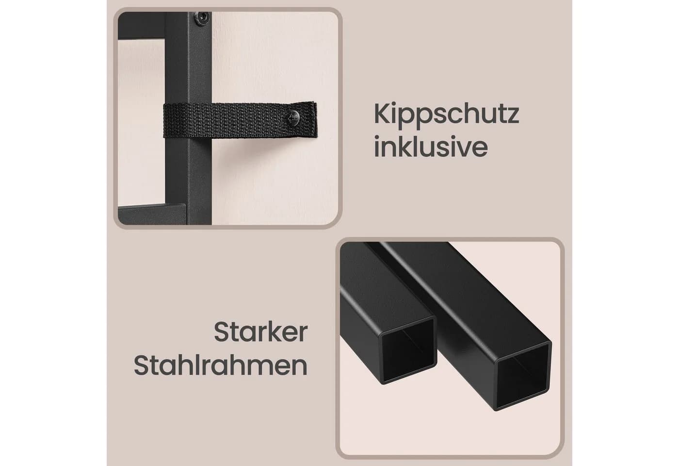 SONGMICS Konsolentisch Beistelltisch Braun mit Stauraum - Bild 5