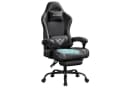 SONGMICS Gaming Stuhl mit Fußstütze & Lendenkissen, 135° Neigung, Schwarz/Grau Bild 2