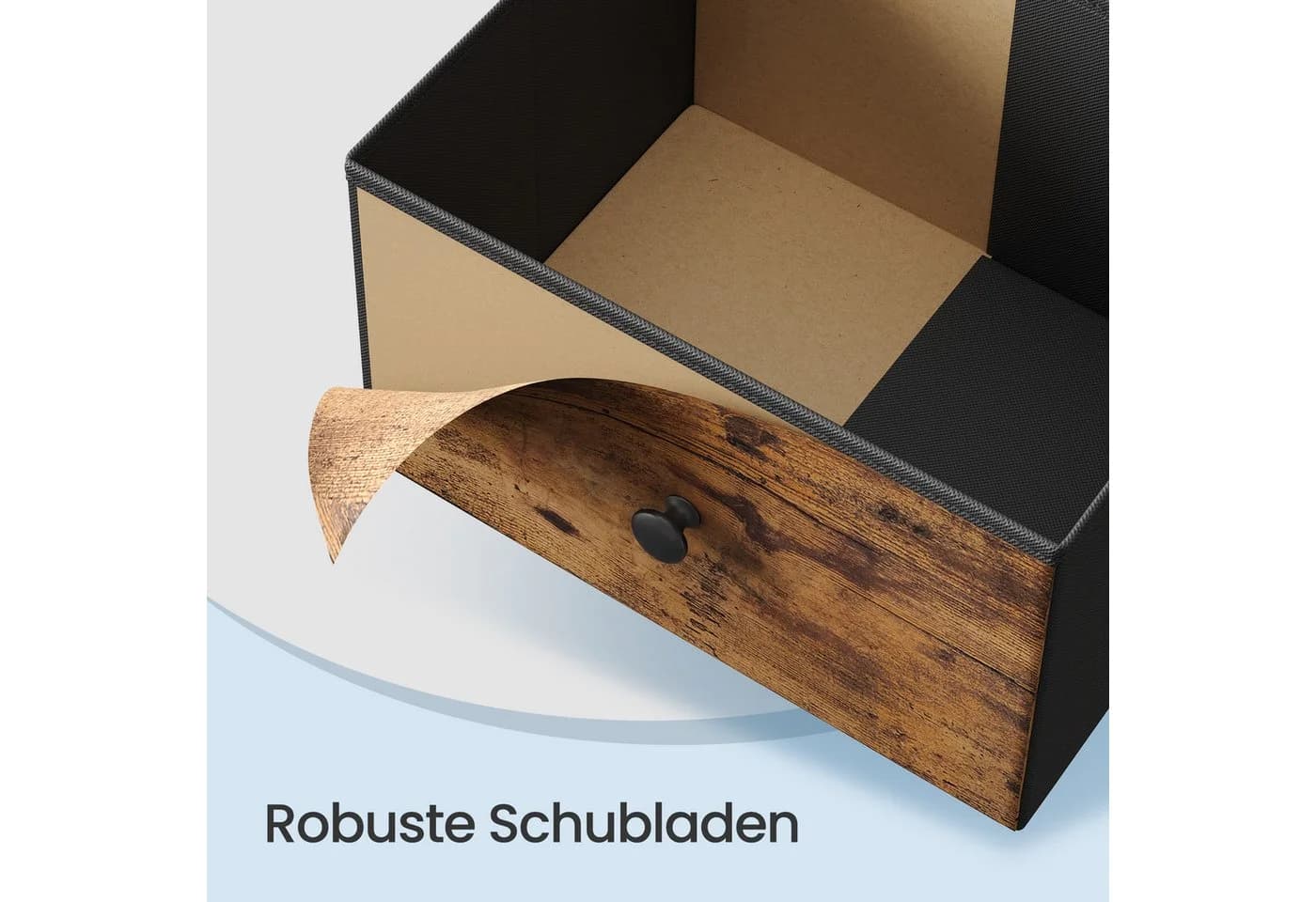 SONGMICS Nachtschrank mit Stoffschublade und Ablage Braun - Bild 4