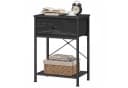 SONGMICS Nachtschrank Beistelltisch mit Schublade Schwarz Bild 2