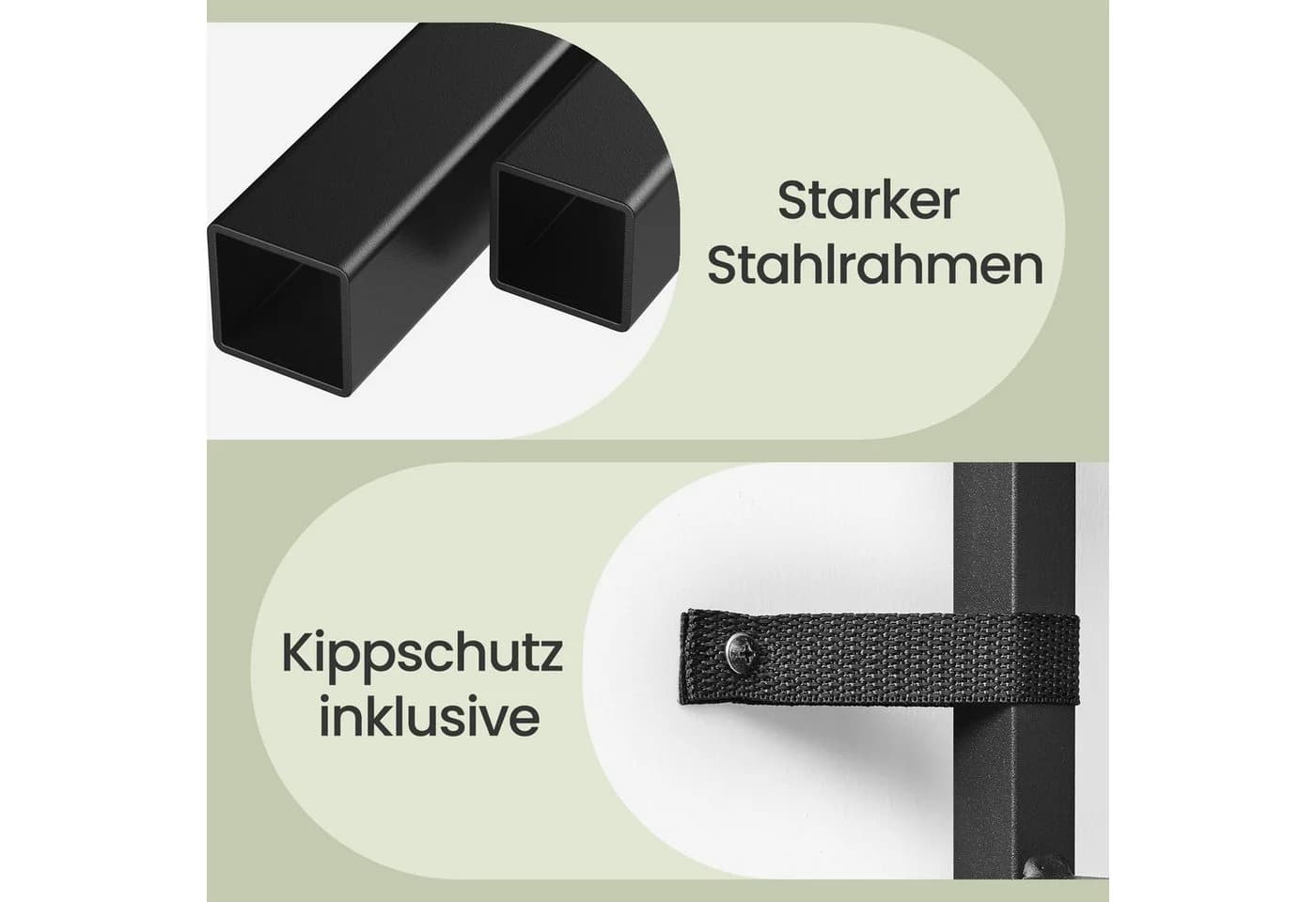 SONGMICS Nachtschrank Beistelltisch mit Schublade Schwarz - Bild 4