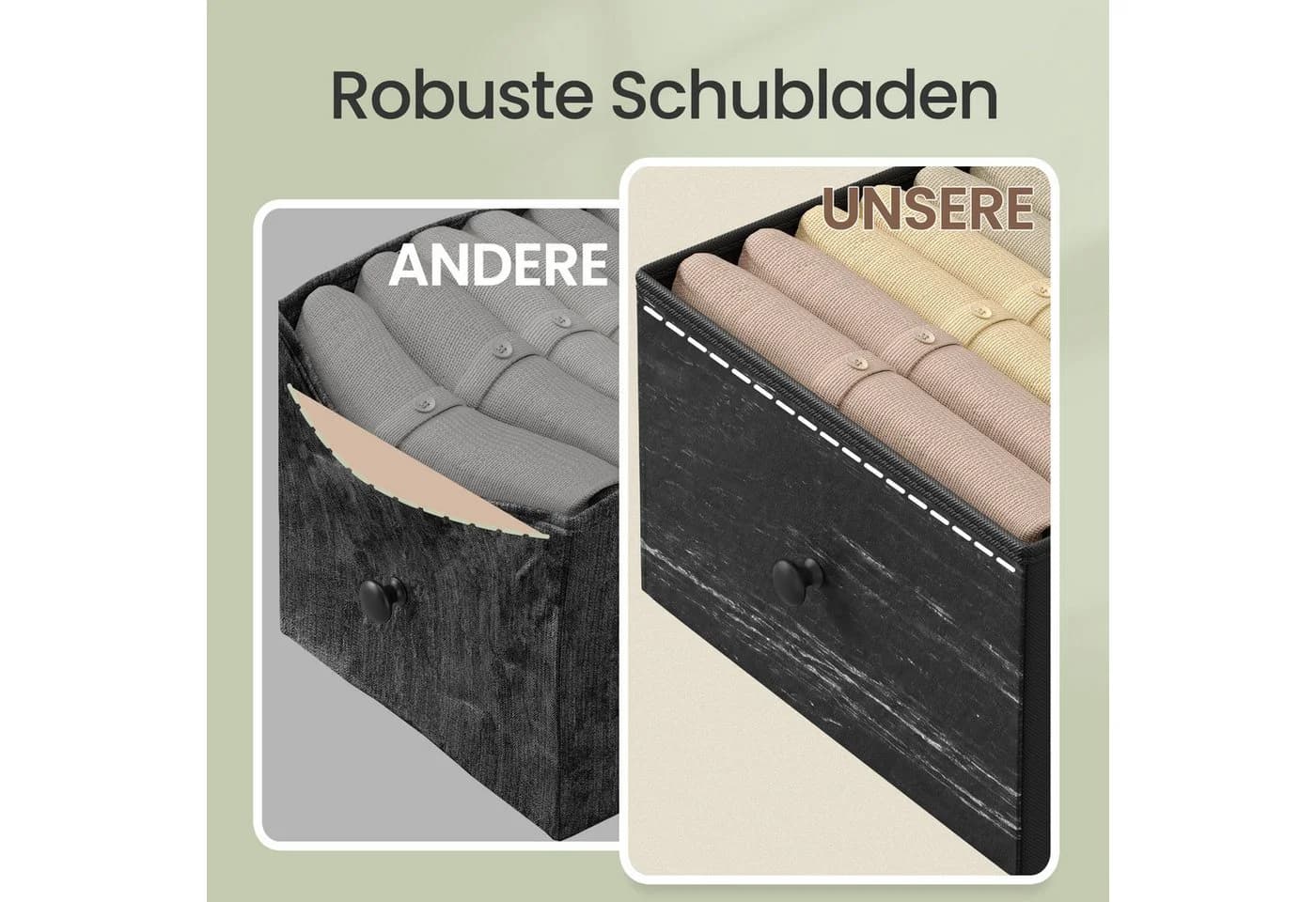 SONGMICS Nachtschrank Beistelltisch mit Schublade Schwarz - Bild 5