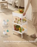 SONGMICS Beistellwagen 3 Ebenen Weiß Kunststoff Bild 5