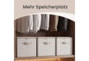 SONGMICS Aufbewahrungsbox 3er Set Beige Vliesstoff mit Deckel Bild 4